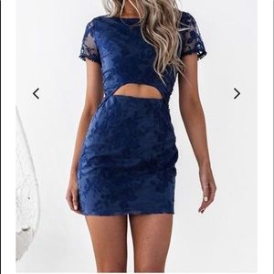 Shay Lace Dress (Navy)